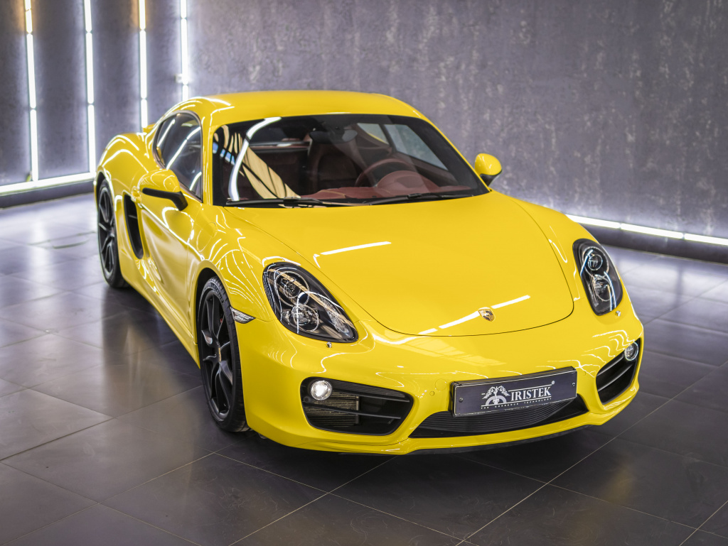 Porsche Cayman оклейка 🚗 в желтый полиуретан PPF Colors Yellow Sunflower  от IRISTEK